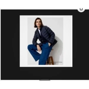 UNIQLO Ultra Light Down Jacket Women's Blue Full Zip Packable Puffer Mock Neck L - Picture 1 of 8