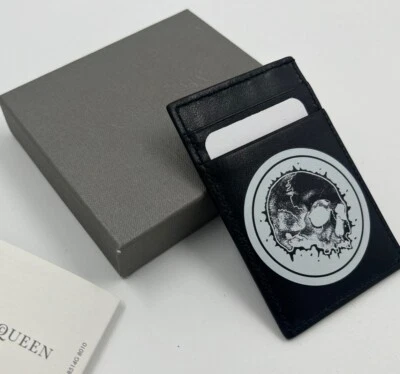 BN ALEXANDER MCQUEEN BLACK & WHITE LEATHER SKULL BADGE CARD HOLDER - Image 1 of 4