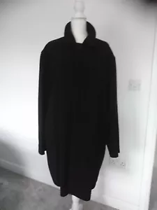 MENS CASHMERE&WOOL BLEND BLACK OVERCOAT BY BLAZER MADE IN ITALY 42R IMMACULATE - Picture 1 of 13