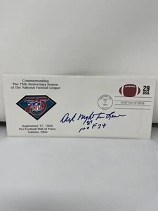 Dick Night Train Lane Signed Canton Hall Of Fame NFL 75 Envelope Beckett COA - Picture 1 of 5