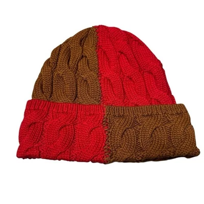 Nuevo gorro tejido con cable Wyeth bloques de colores mezcla de algodón Foto 1 de 4
