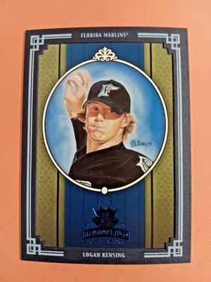 2005 Donruss Diamond Kings #245 Logan Kensing Framed Blue /100 Marlins - Image 1 of 2