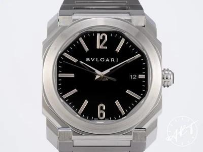 *Rare* Bvlgari Octo Solotempo 38 Black Dial Automatic Watch BGO38S w/ B&P - Image 1 of 4