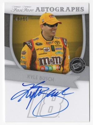 Kyle Busch 2012 Press Pass Fanfare NASCAR Autograph Card Auto /50 - Image 1 of 2