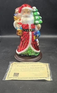 "Estatuilla grande de Papá Noel de vidrio soplado Thomas Pacconi 2003-11"" nueva en caja" - Imagen 1 de 13