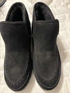 Muk Luks Damen 7 Stiefelette Schwarz Wildleder Wolle Slipper Neu! - Bild 1 von 13