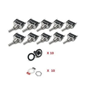 10Pcs Toggle Flick Switch ON-OFF Waterproof For Marine Automotive Dash Light - Bild 1 von 7