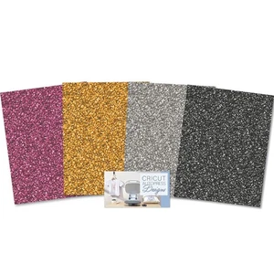 Cricut Glitter Iron-On 4 Pack Adhesive Backed Heat Transfer Designs - Picture 1 of 1