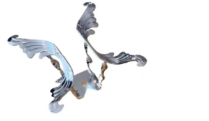 Chrome Steering Wheel REVERSE WING Lowrider Cruiser Bike Bicycle New - Picture 1 of 1