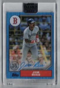 2022 Topps Clearly Authentic '87 Topps Autograph Blue #87TBA-JR Jim Rice 13/25 - Picture 1 of 1