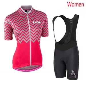 Summer Womens Cycling Jersey Suit Bicycle Shirts Bib Shorts Sets Ropa Ciclismo