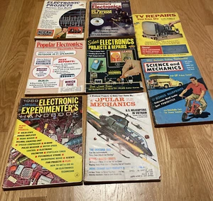 LOT Of 8 Various Popular Mechanics Electronics Vintage Magazines Science TV - Picture 1 of 10