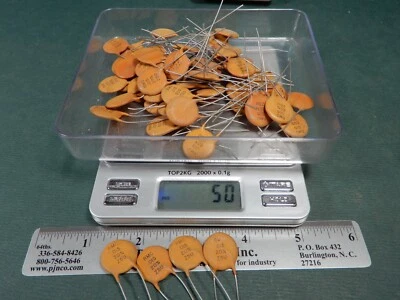 RMC 0.015uf 20% Z5U 陶瓷圆盘电容器数量 50 NOS 样品 = 0.012uf — 第 1/4 张图片