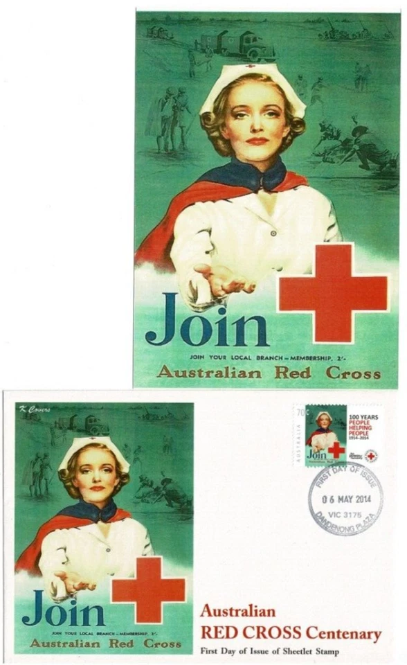 Stamp 2014 Australia Red Cross 70c on limited edition "K" Covers FDC & insert - Image 1 of 1