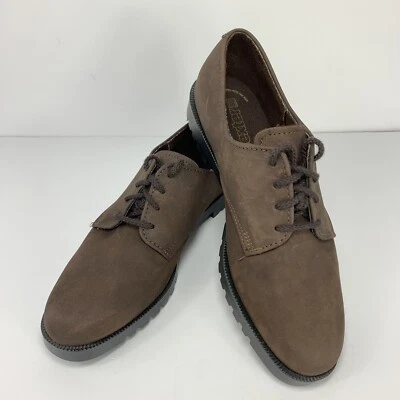 Zapatos Dexter Mujer 7.5 M Cuero Marrón Derby Oxford Con Cordones Ropa de Trabajo NUEVO Foto 1 de 4