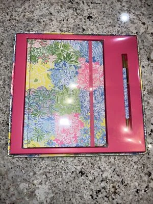 NWB Lilly Pulitzer Journal With Black Ink Pen Gift Set Blue Pink Green Yellow!! - Image 1 of 4