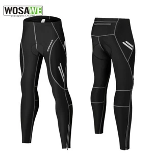 WOSAWE Men's Cycling Tights Road Bike 3D Padded Pants Bicycle Skinny Trousers - Picture 1 of 16