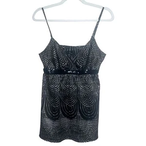 Vintage Y2K Express beaded babydoll sequin tank top Womens S Rare Fairy - Picture 1 of 11