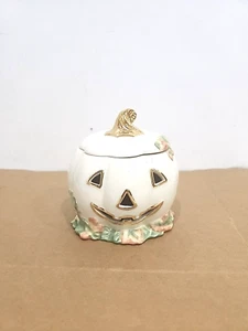 Lenox Occasions Carved Jack O Lantern Pumpkin Gold Halloween Votive Candle Décor - Picture 1 of 6