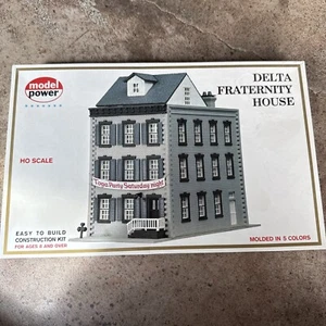 Model Power #456 - "DELTA FRATERNITY HOUSE" - HO Scale Building Kit (SEALED) - Picture 1 of 4