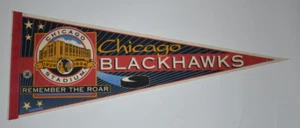 1994 Chicago Blackhawks Chicago Stadium Remember The Roar Felt Pennant - Picture 1 of 5