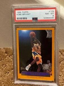 1999 Topps Kobe Bryant #125 PSA 8 NBA Tip Off lakers Card NEW CLEAN CASE - Picture 1 of 1