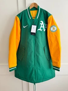 Nike Oakland Athletics Mens Authentic Collection Dugout Performance Jacket Sz LG - Picture 1 of 9