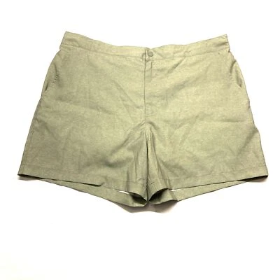 Pantalones Cortos Chinos Abercrombie & Fitch Para Hombre XL Oliva Elastizados Bolsillos Cortados Frente Plano Foto 1 de 4