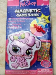 Littlest Pet Shop 2007 LIBRO DE JUEGOS MAGNÉTICO 15 Juegos Almacenamiento Lata Raro Retirado NUEVO - Imagen 1 de 2