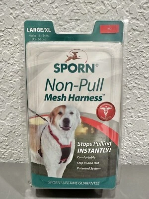 Sporn Non Pulling Mesh Harness Large Necks 16-24 Inches (43-60cm) In Color Red - Image 1 of 4