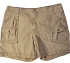 Cabelas 7 Pocket Hiker Canvas Cargo Utility Shorts 100% Cotton Beige Mens 44