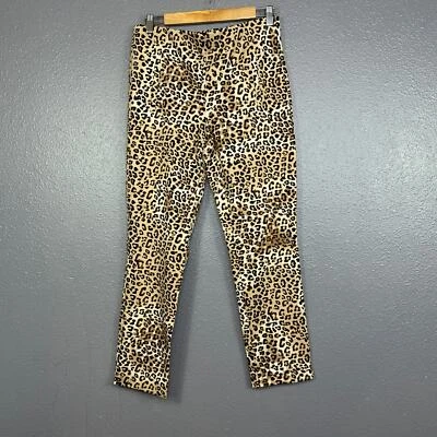 Chico's 0 Leopard Print Pant Pull On Ankle Stretch - Image 1 of 4