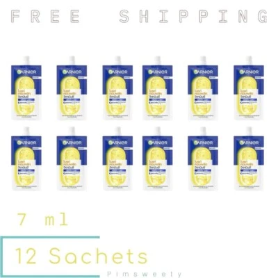 12 Sachets X 7 ml Garnier Bright Complete VitaminC Sleeping Mask Night Treatment - Imagem 1 de 4