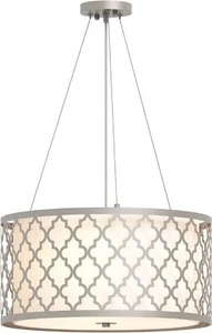 GETINLIGHT 19 2/5" Wide 3-Light Modern Kitchen Island Drum Pendant Light with Pl - Picture 1 of 6