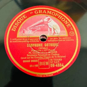 CHARLES-MARIE WIDOR symphonie gothique DISQUE GRAMOPHONE DB 4864/5 - Foto 1 di 1