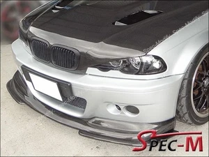 2001-2006 BMW E46 M3 Only 2Dr A Style Carbon Fiber CF Front Bumper Lip 3 Pcs - Picture 1 of 2