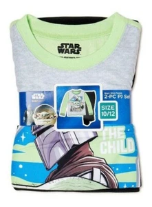Disney Star Wars 10-12 Mandalorian Baby Yoda das Kind 2-teiliges Pyjama Schlafset - Bild 1 von 11