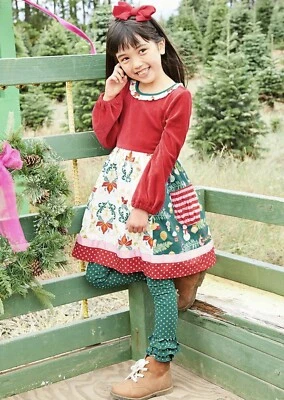 Vestido novo com etiquetas meninas Matilda Jane Moments with you Happy Holly Daze tamanho 8 novo na bolsa - Imagem 1 de 4