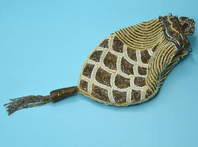 Monedero vintage con cuentas cierre inusual PARA REPARAR Foto 1 de 4