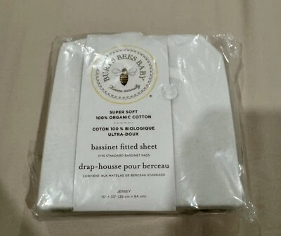 Sábanas blancas para bebé Burt's Bees nuevas en caja Foto 1 de 3
