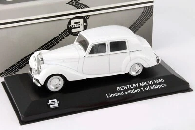 IXO/TRIPLE 9 1/43 T9-43033 BENTLEY MK VI 1950 bianco 1 of 600pcs Ultra Rare NLA! - Immagine 1 di 4