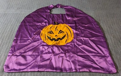 Niños 3-9 NUEVO Halloween ~ CALABAZA ~ Vestir Cosplay Capa ~ PÚRPURA ~ C Foto 1 de 4