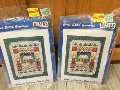 Cross Stitch Greetings 5852 by Design Works Lot of 2 - Image 1 of 3