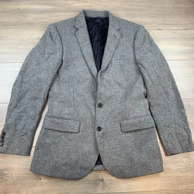 J Crew Yorkshire Tweed By Moon Ludlow Jacket Blaze Wool Men’s 38 Regular Gray - Image 1 of 4