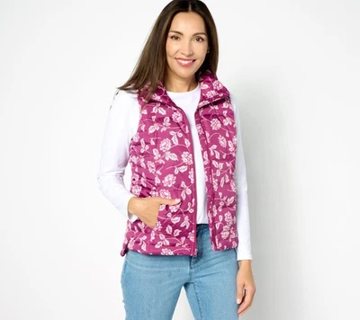 Lands' End Women's Petite Jacket PXL Down Puffer Vest Multi-colored A523185 - Image 1 of 4