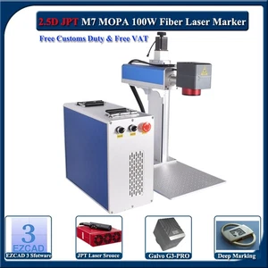 2.5D 100W JPT Mopa M7 200*200mm Fiber Laser Marking Machine Ezcad 3 Deep Marking - Picture 1 of 11