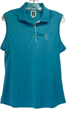 Camisa de golf FOOTJOY FJ Westchester Hills para mujer grande azul 1/4 cremallera sin mangas (V14) Foto 1 de 4