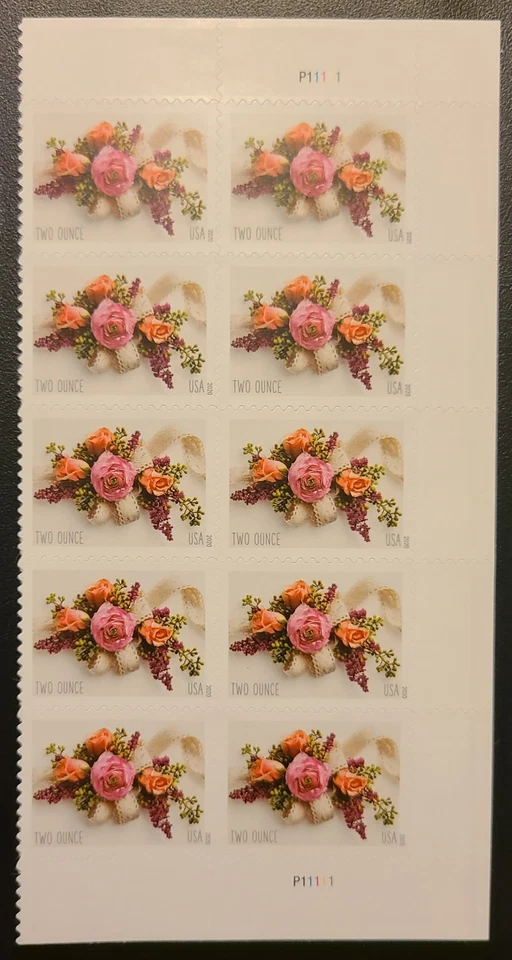 Garden Corsage Scott #5458 Pane of 10 Two Ounce Forever Stamps Mint NH - Image 1 of 1