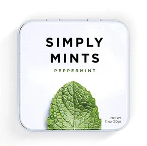 Simply Mints (Peppermint, 30 Count (1 Tin)) 1.1 Ounce (Pack of 1)  - Picture 1 of 5