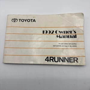 1992 92  ORIGINAL TOYOTA 4RUNNER 4 RUNNER OWNERS MANUAL  BOOk - Picture 1 of 3